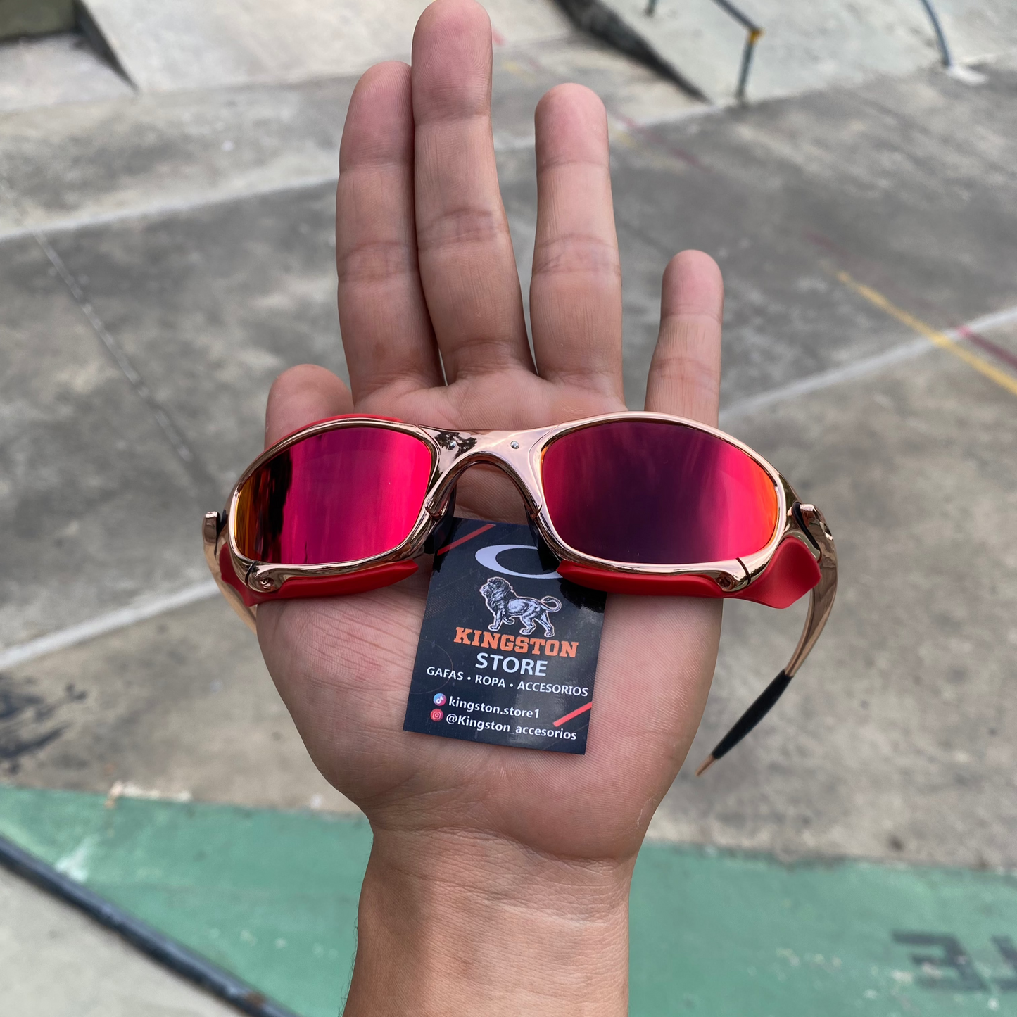 JULIET ORO ROSA TORCH + SIDEBLINDERS ROJOS