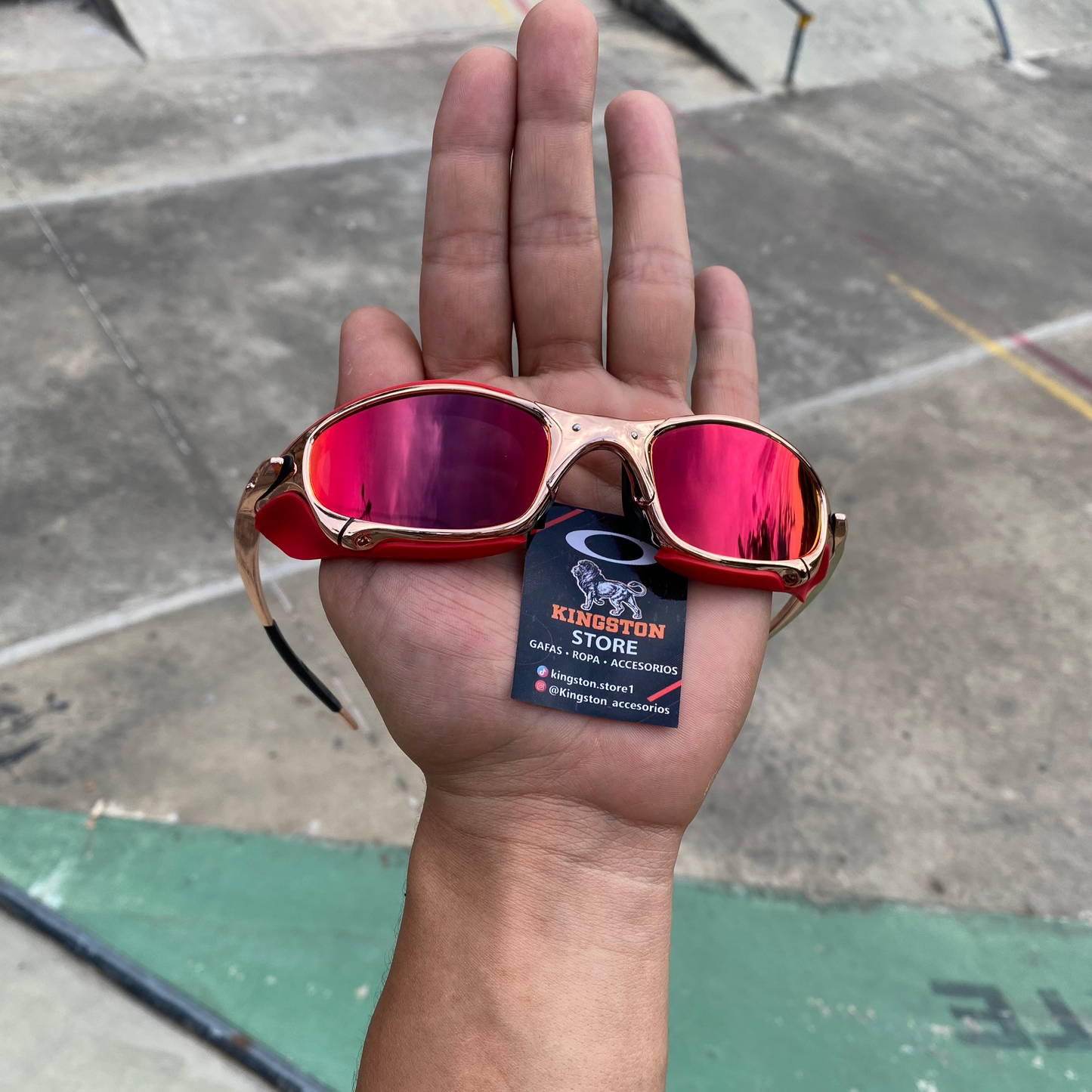 JULIET ORO ROSA TORCH + SIDEBLINDERS ROJOS