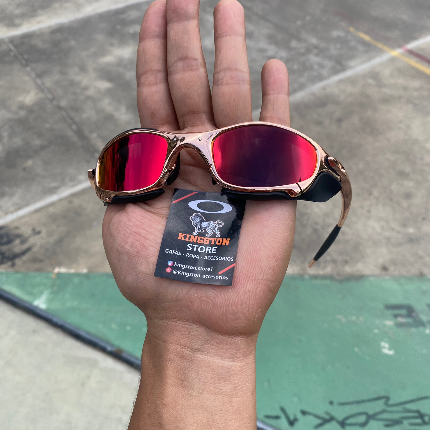 JULIET ORO ROSA TORCH + SIDEBLINDERS NEGROS
